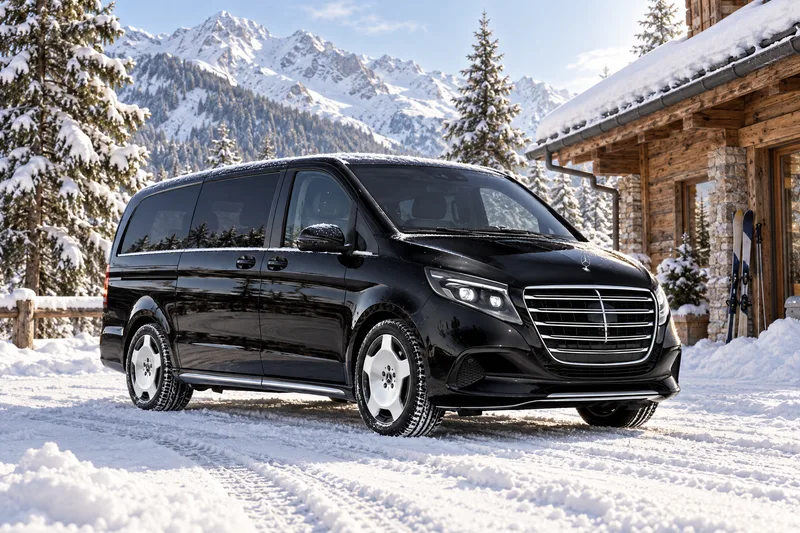 Mercedes-Benz V-Klasse VIP-uitvoering: een skireis